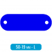 Адресник для собаки пластина большая L синий 50х19 мм