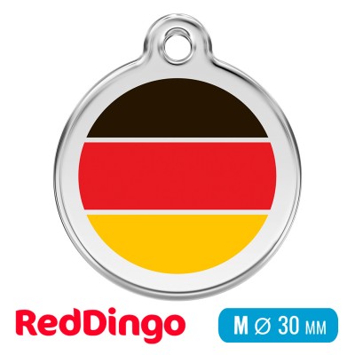 Адресник для собаки Red Dingo средний M немецкий триколор