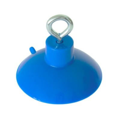 Силиконовая присоска с металл. кольцом для ванны синяя