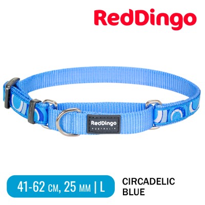 Мартингейл ошейник для собак Red Dingo голубой Circadelic 41-62 см, 25 | L