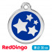 Адресник для собаки Red Dingo средний M синий со звездами