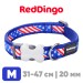 Ошейник для собак Red Dingo Американский Флаг 31-47 см, 20 мм | M