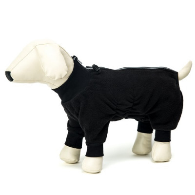 OSSO Fashion комбинезон для собак из флиса на молнии р45 черный (мальчик)