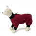OSSO Fashion комбинезон для собак для собак из флиса на молнии р30 бордовый (девочка)