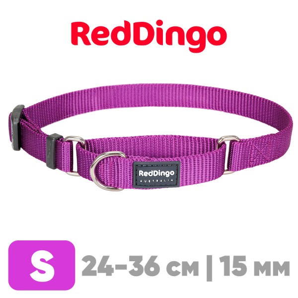 Mартингейл ошейник для собак Red Dingo сиреневый Plain 24-36 см, 15 мм | S