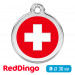 Адресник для собаки Red Dingo средний M швейцарский крест