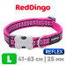 Ошейник для собак Red Dingo светоотражающий ярко-розовый 41-63 см, 25 мм | L