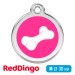Адресник для собаки Red Dingo средний M ярко-розовый с косточкой