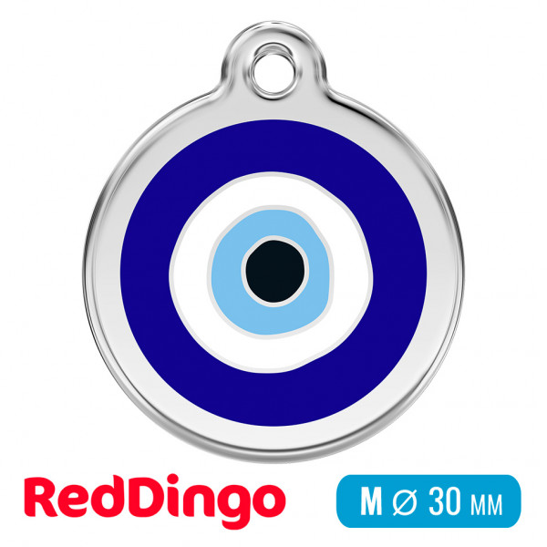 Адресник для собаки Red Dingo средний M глаз от сглаза