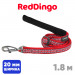 Поводок с мягкой ручкой Red Dingo Британский флаг 20мм, 1,8м