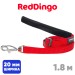 Поводок с мягкой ручкой Red Dingo красный Plain 20мм, 1,8м