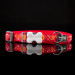 Ошейник для собак Red Dingo красный Breezy Love 41-63 см, 25 мм | L