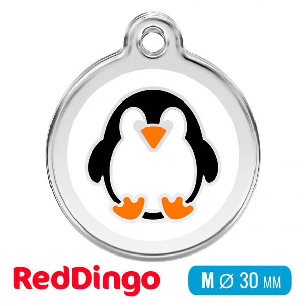 Адресник для собаки Red Dingo средний M пингвин