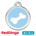 Адресник для собаки Red Dingo средний M голубой с косточкой
