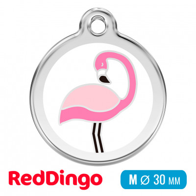 Адресник для собаки Red Dingo средний M фламинго
