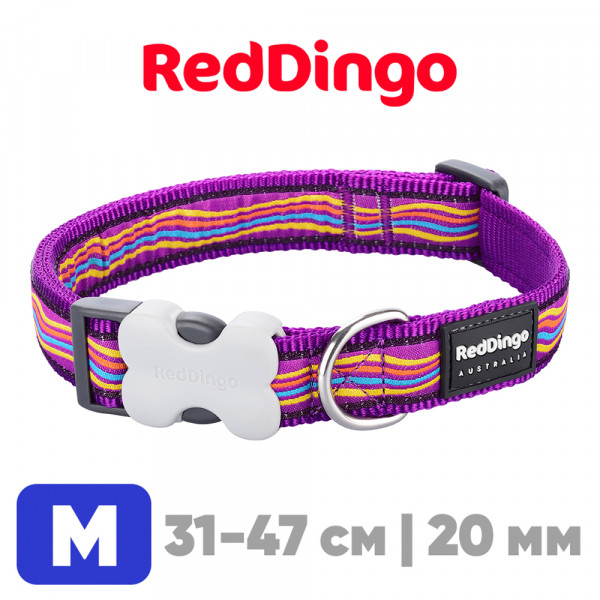 Ошейник для собак Red Dingo сиреневый Dreamstream 31-47 см, 20 мм | M