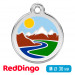 Адресник для собаки Red Dingo средний M горный пейзаж