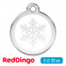 Адресник для собаки Red Dingo малый S снежинка