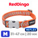 Ошейник для собак Red Dingo светоотражающий оранжевый Ziggy 31-47 см, 20 мм | M