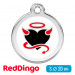 Адресник для собаки Red Dingo малый S ангел-демон