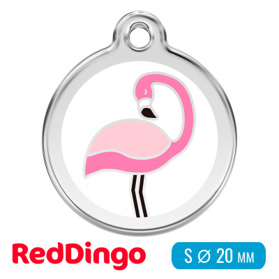Адресник для собаки Red Dingo малый S фламинго