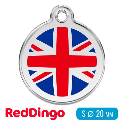 Адресник для собаки Red Dingo малый S британский флаг