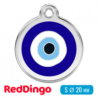 Адресник для собаки Red Dingo малый S глаз от сглаза
