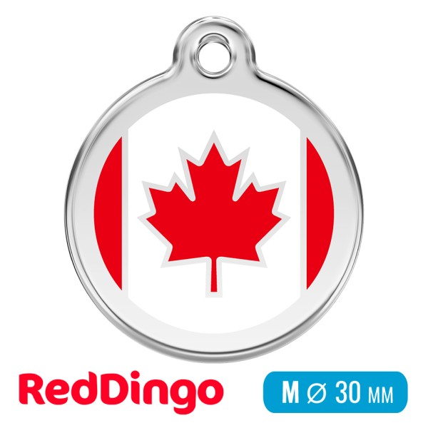 Адресник для собаки Red Dingo средний M канадский клен