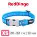 Ошейник для собак Red Dingo лазурный Butterfly 20-32см, 12мм | XS