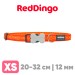 Ошейник для собак Red Dingo оранжевый Cosmos 20-32см, 12мм | XS