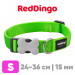 Ошейник для собак Red Dingo лайм Plain 24-36 см, 15 мм | S