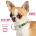 Ошейник для собак Red Dingo ярко-розовый Paws 20-32см, 12мм | XS